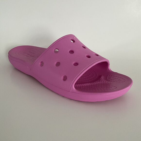 Crocs Sandals Men 13 Pink Open-toe Perforated Slides - Picture 12 of 12